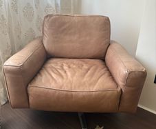 leather swivel armchair