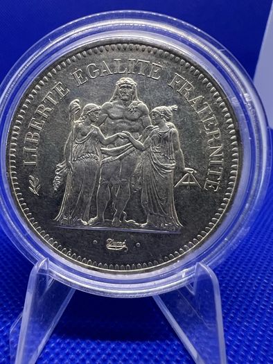 1977 France 50 francs Hercules large coin x 2