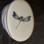 Vintage Roches Stores Handpainted Dragonfly Lidded Jar and Tray Image 3