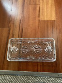 Cut Glass ( Crystal) Vanity - Dressing Table Plate - 31 cm by 15 cm