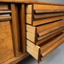 Large Mid Century Modern Asymmetrical Teak Credenza or Media Console Image 2