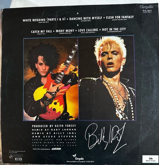 Billy Idol. Vital Idol greatest hits Zimbabwe release in vg+ condition