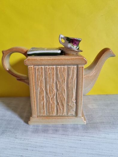 Rare Collectible Miniature Royal Albert 'Old Country Roses' Bedside Cabinet Teapot by Cardew Design
