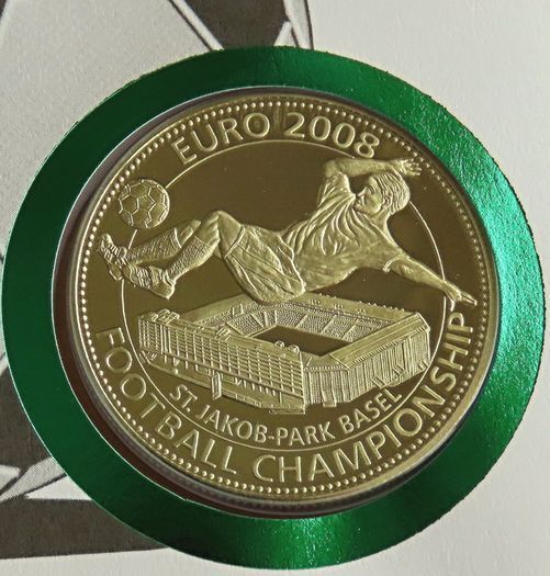 Malta Football soccer 2008 UEFA European Football Championship coin in stamp cover