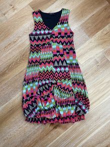 Ladies Colourful Bubble Hem Dress Size 10