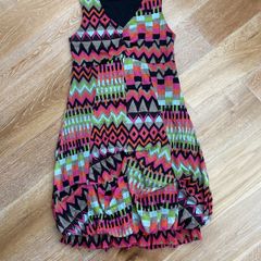 Ladies Colourful Bubble Hem Dress Size 10
