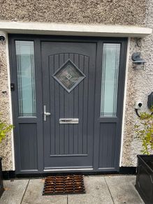 Composite Palladio front door and side lights