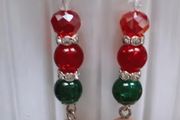 Handmade Gingerbread Man Crystal Earrings