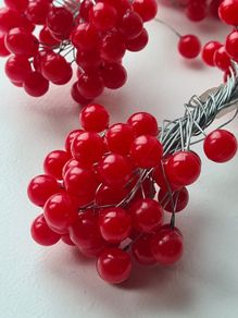 Wires with plastic berries/beads for wreaths, arts, and crafts