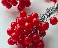 Wires with plastic berries/beads for wreaths, arts, and crafts