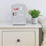 Coca Cola Diet Coke 4L Portable Cooler/Warmer, Compact Personal Travel Fridge for Snacks Lunch Drinks Cosmetics, Includes 12V and AC Cords, Desk Accessory for Bedroom Home Office Dorm Travel, Gray Image 5