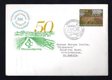 1981 Ireland Anniversaries: Land Law (Ireland) Act 1881. Royal Dublin Society 1731-1981 Commemorative Stamps Hibernian addressed  First Day Cover (FDC)