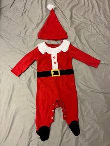 Baby 3-6mo Santa Outfit with hat
