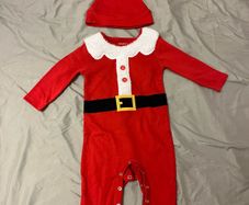 Baby 3-6mo Santa Outfit with hat