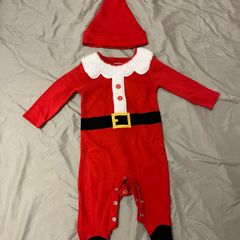 Baby 3-6mo Santa Outfit with hat