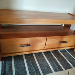 Solid oak Tv console