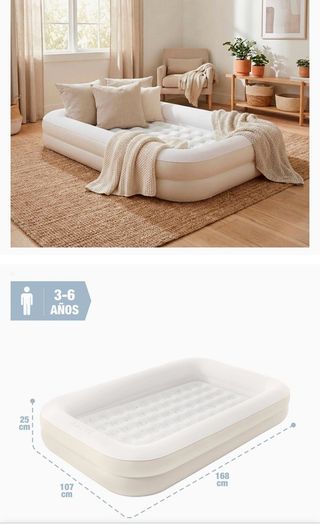 Kids inflatable travel bed