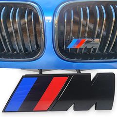 1X 3D M3 Metal Chrome Car Front Grill BMW M Performance Sport Badge Grille Emblem For M3 M5 X1 X3 X5 X6 E30 E90 E84 E83 F25 E91 E60 F15 F16 E70 F30 F20