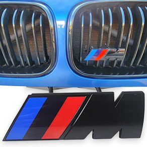 1X 3D M3 Metal Chrome Car Front Grill BMW M Performance Sport Badge Grille Emblem For M3 M5 X1 X3 X5 X6 E30 E90 E84 E83 F25 E91 E60 F15 F16 E70 F30 F20