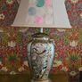 Beautiful hand painted birds vintage Oriental style table lamp Image 3