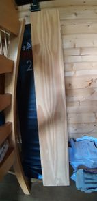Wooden shelf with matching brackets