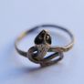Vintage Sterling Silver 925 Gold Plated Snake Ring, adjustable size - 1,2g Image 2