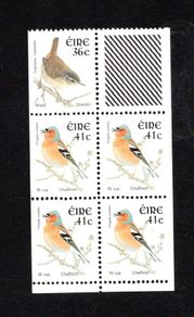 2002 Ireland E2 Definitive Stamp Booklet Pane (not this is only source of 36c Wren) Mint Never Hinged (MNH)