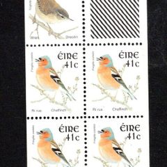 2002 Ireland E2 Definitive Stamp Booklet Pane (not this is only source of 36c Wren) Mint Never Hinged (MNH)