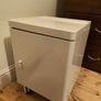 White Storage Unit with Wheels Image 4