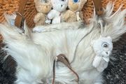 1 Look-y Charms Cyclops Plushie Bear Doll Eyeball Mischief Stuffed Animal Emo Monster Keyring Keychain Bag charm with a Crystal Heart