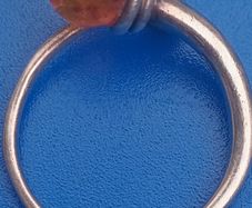 vintage bespoke silver&amber ring