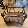 Vintage Wooden Canterbury Magazine  Newspaper Rack with Drawer Image 3