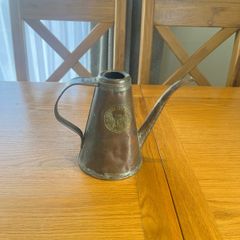 Antique French Copper Oil Jug Stamped