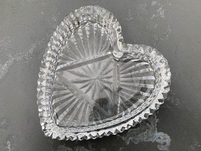 Vintage Crystal Heart tray