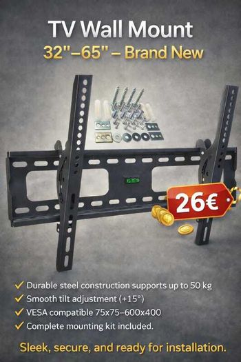 TV Wall Mount Bracket Tilt 32" - 65" TV