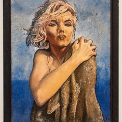 Marilyn Monroe Painting Signed & Framed Hollywood Glamour