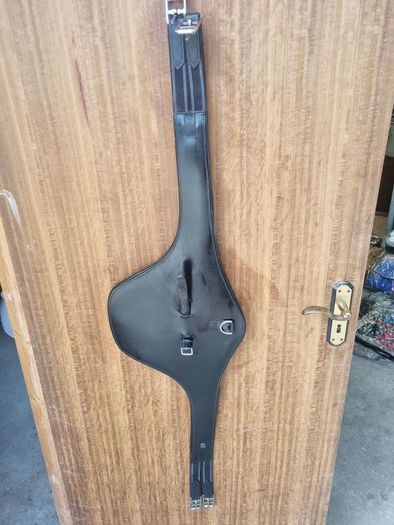 Berney Bros black leather Stud Guard Girth Full size