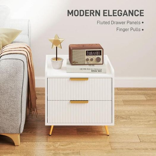 2-Drawer Bedside Table