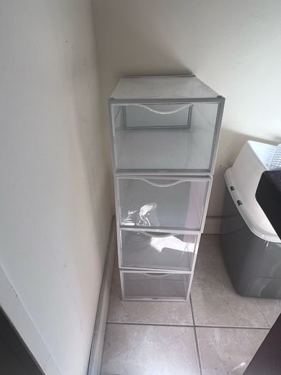 FREE 4 Stackable Clear Plastic Shoe Storage Boxes