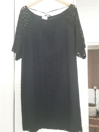 ladies dark navy lace lined dress