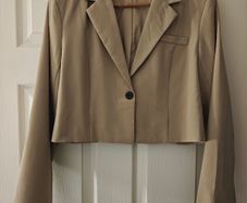 Solid khaki Color Short Business Casual Blazer