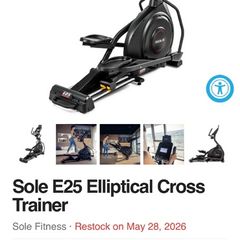 Crosstrainer: Sole E25 Elliptical Crosstrainer.