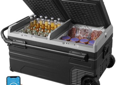 AAOBOSI Camping Fridge 75L, Car Fridge Dual Zone