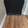 White leather dining chairs Image 4
