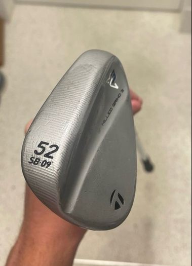 Taylormade 52 and 56 Wedges, Stiff Flex, Milled Grind Raw Faces.