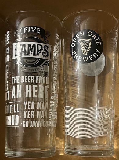 whiskey beer glasses