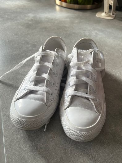 White leather converse