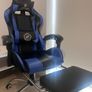 Luckracer Ergonomic Gaming Chair with Footrest (Black/Blue) Image 4