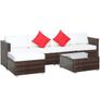 6 Piece Rattan Corner Sofa Set with Cushions Image 2