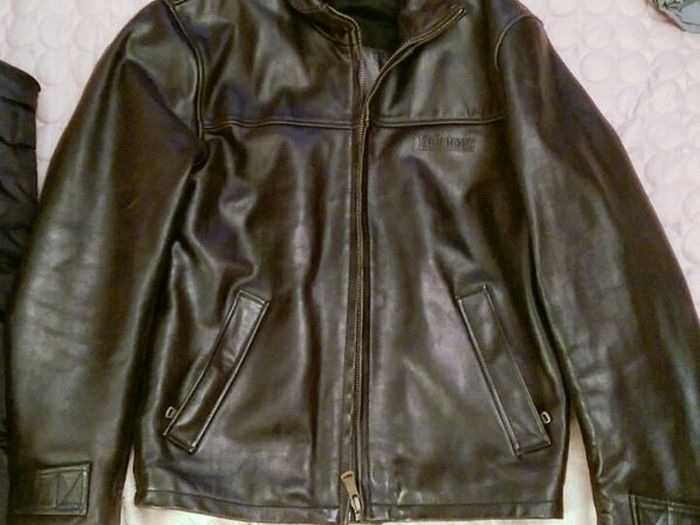 Helstons leather biker's motocycle jacket